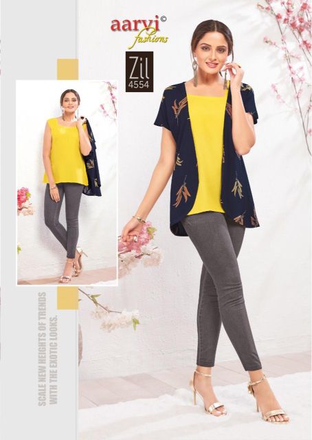 Aarvi Zil 2 Fancy Wear Wholesale Short Top Collection